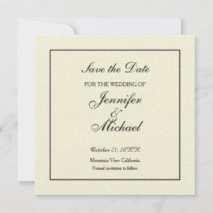 Sla de datum Klassieke Beige op Save The Date
