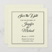 Sla de datum Klassieke Beige op Save The Date (Voorkant / Achterkant)