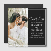 Sla de datum klassieke foto bruiloft magnetisch (Voorkant / Achterkant)