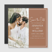 Sla de datum klassieke foto bruiloft magnetisch (Voorkant / Achterkant)