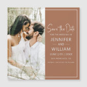 Sla de datum klassieke foto bruiloft magnetisch (Voorkant)