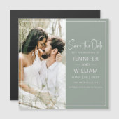 Sla de datum klassieke foto bruiloft magnetisch (Voorkant / Achterkant)