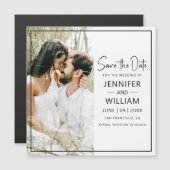 Sla de datum klassieke foto bruiloft magnetisch (Voorkant / Achterkant)