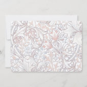 Sla de datum klassieke gouden lelie pastel bruilof kaart (Achterkant)