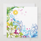 Sla de datum kleurrijke achtergrond ontwerp uitnod kaart (Achterkant)