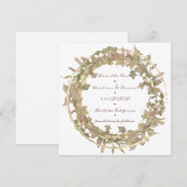 Sla de datum krans huisje goud wit groen save the date (Voorkant / Achterkant)