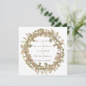 Sla de datum krans huisje goud wit groen save the date (Staand voorkant)