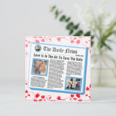 Sla de datum krantenkop Sjabloon op (Staand voorkant)