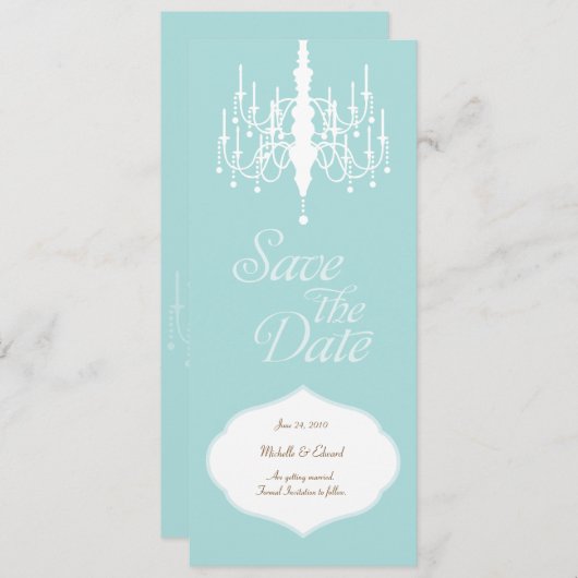 Sla de datum Kroonluchter Verticale Kaart (Voorkant / Achterkant)