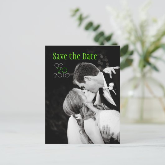 Sla de datum Kus Aankondigingskaart (Staand voorkant)