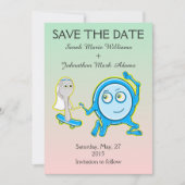 Sla de datum kwekerij rijm bruiloft save the date (Voorkant)