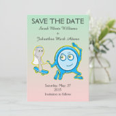 Sla de datum kwekerij rijm bruiloft save the date (Staand voorkant)