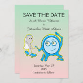 Sla de datum kwekerij rijm bruiloft save the date (Voorkant / Achterkant)