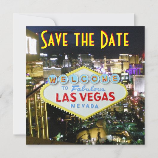 Sla de datum Las Vegas Bruiloften Save The Date (Voorkant)