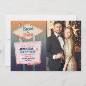 Sla de datum Las Vegas Casino foto bruiloft Save The Date (Voorkant)