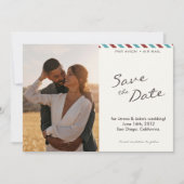 Sla de datum luchtpostbrief op save the date (Voorkant)