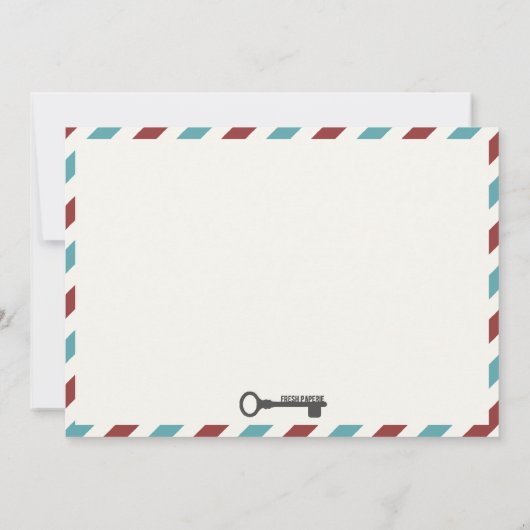 Sla de datum luchtpostbrief op save the date (Achterkant)