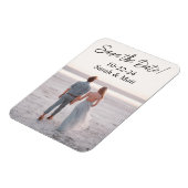 Sla de datum magneet Beachy gepersonaliseerde foto (Linkerzijde)