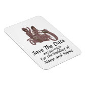 Sla de datum magneet biker bruiloften (Rechterzijde)