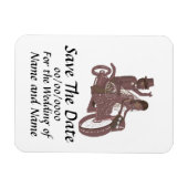 Sla de datum magneet biker bruiloften (Horizontaal)