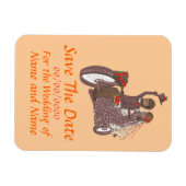 Sla de datum magneet fiets / motorfiets bruiloften (Horizontaal)