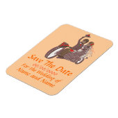 Sla de datum magneet fiets / motorfiets bruiloften (Linkerzijde)