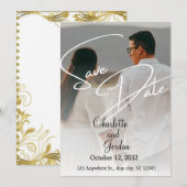 Sla de datum magneet foto voor bruiloft feestdagenkaart (Voorkant / Achterkant)