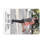Sla de datum magneet gepersonaliseerde foto (Horizontaal)