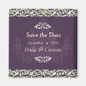 Sla de datum magneet, kroonluchter + wijnstok magneet (Voorkant)