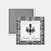 Sla de datum magneet kroonluchter zwart wit (Voorkant / Achterkant)