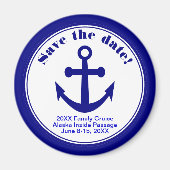 Sla de datum magneet nautische cruise strand bruil (Voorkant)