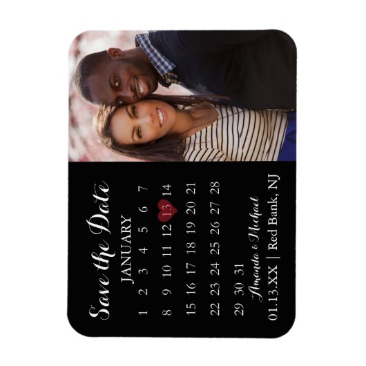Sla de datum magneet op - fotokalender (Verticaal)