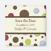 Sla de datum magneet, polka stippen magneet (Voorkant)