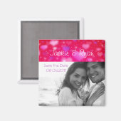 Sla de datum magneet schattige harten fotosjabloon (Voorkant / Achterkant)