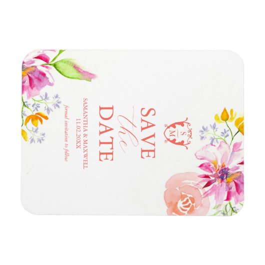 Sla de datum magneten bloemen (Horizontaal)