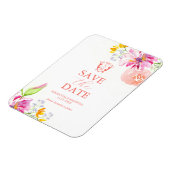 Sla de datum magneten bloemen (Linkerzijde)