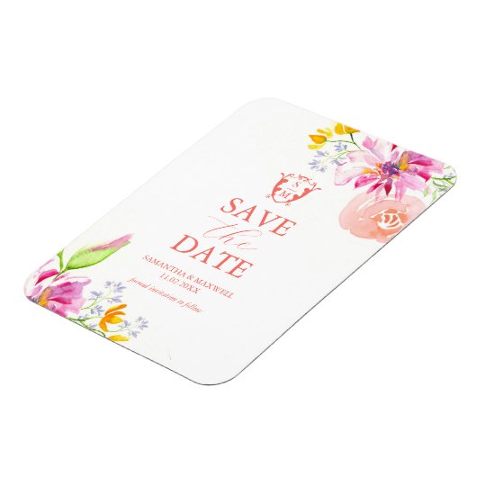 Sla de datum magneten bloemen (Linkerzijde)