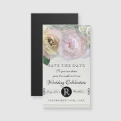 Sla de datum magneten grijs ombre bloem markt (Voorkant / Achterkant)