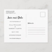 Sla de datum Mason Jar Slingerlichtjes Rustieke Fo Aankondigingskaart (Achterkant)