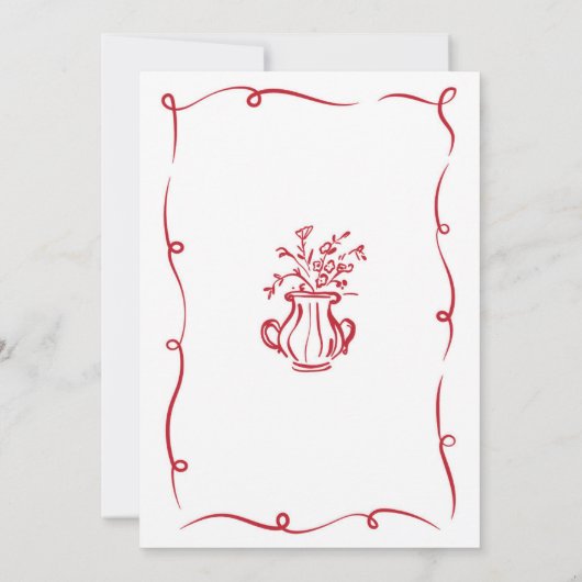 Sla de datum met de hand getekend geïllustreerd gr save the date (Achterkant)