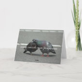 sla de datum met duiven op aankondiging (Achterkant)