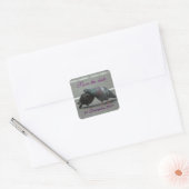 sla de datum met duiven op vierkante sticker (Envelop)