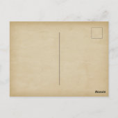 Sla de datum middeleeuws verouderd scroll wax zege briefkaart (Achterkant)