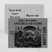 Sla de datum minimalistische jager | feestdagenkaart (Voorkant / Achterkant)