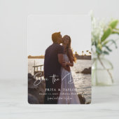 Sla de datum Mod Script fotokaart op Save The Date (Staand voorkant)