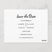 Sla de datum moderne scriptfoto op briefkaart (Achterkant)