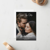 Sla de datum, namen en foto-informatie op notitiekaartje (Voorkant / Achterkant in situ)