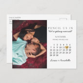 Sla de datum november 2021 Maandkalender op Briefkaart (Voorkant / Achterkant)