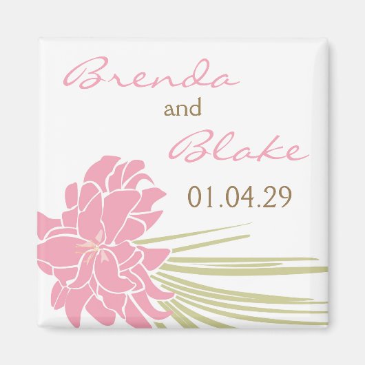 Sla de datum of huwelijksmagneet op magneet (Voorkant)