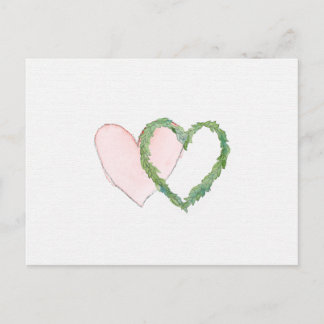 Sla de datum of RSVP Briefkaart Laurel Hearts op